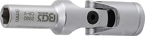 BGS Napęd przegub  wkładka do świec żarowa, 10 (3/8), 8 MM, 2980 2980