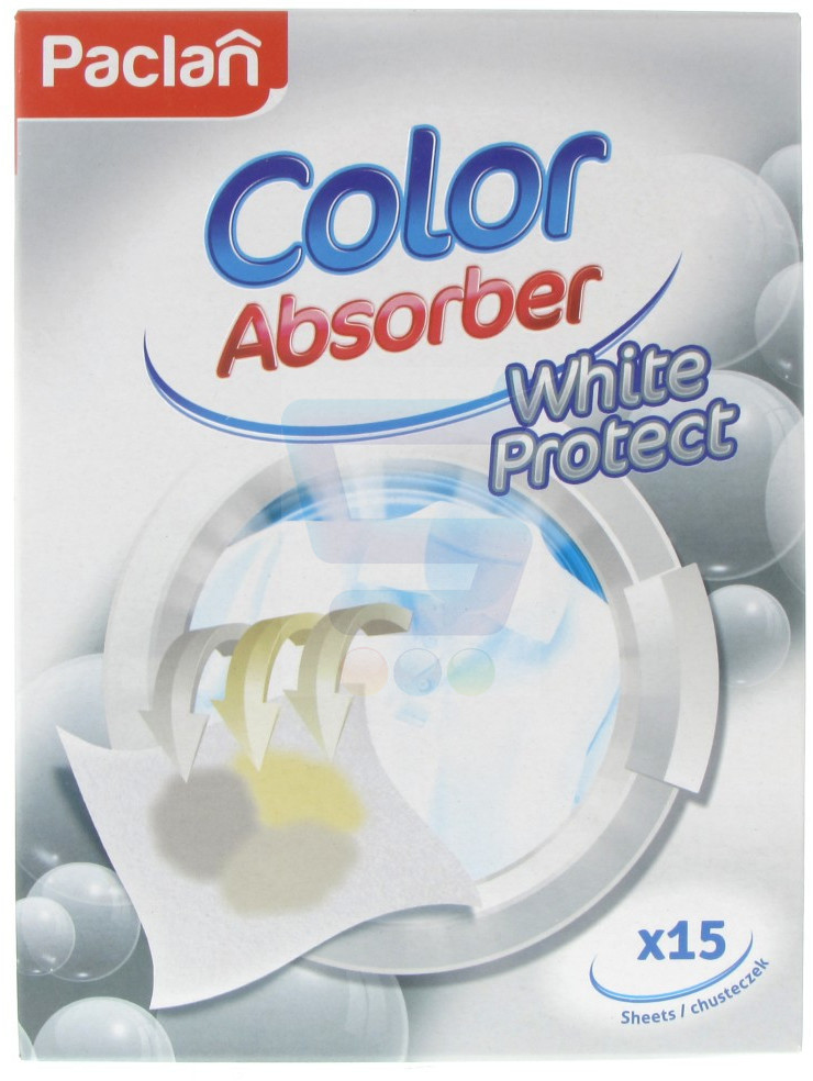 Paclan Color Absorber Ściereczka do prania White Protect 15 szt.