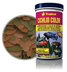 Tropical Cichlid Color Flakes wzmacniająca kolory podszewka w płatkach z beta-glucan, 1 opakowanie (1 x 21 l)