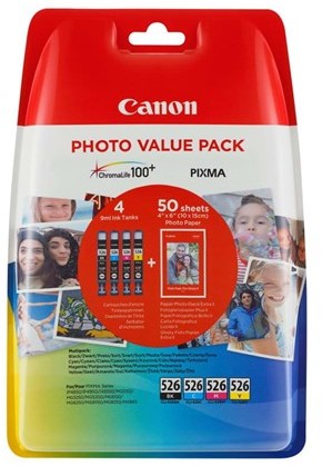 Canon CLI 526 C/M/Y/BK Photo Value Pack 4540B017