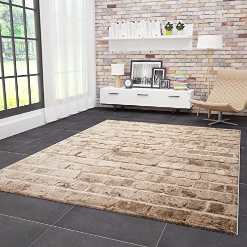 VIMODA Vimoda tibet5162 nowoczesny stylowy dywan, wygląd kamienia, ze wzorem muru, odporny na uszkodzenia, certyfikat Ökotex tibet5162_braun_1-2