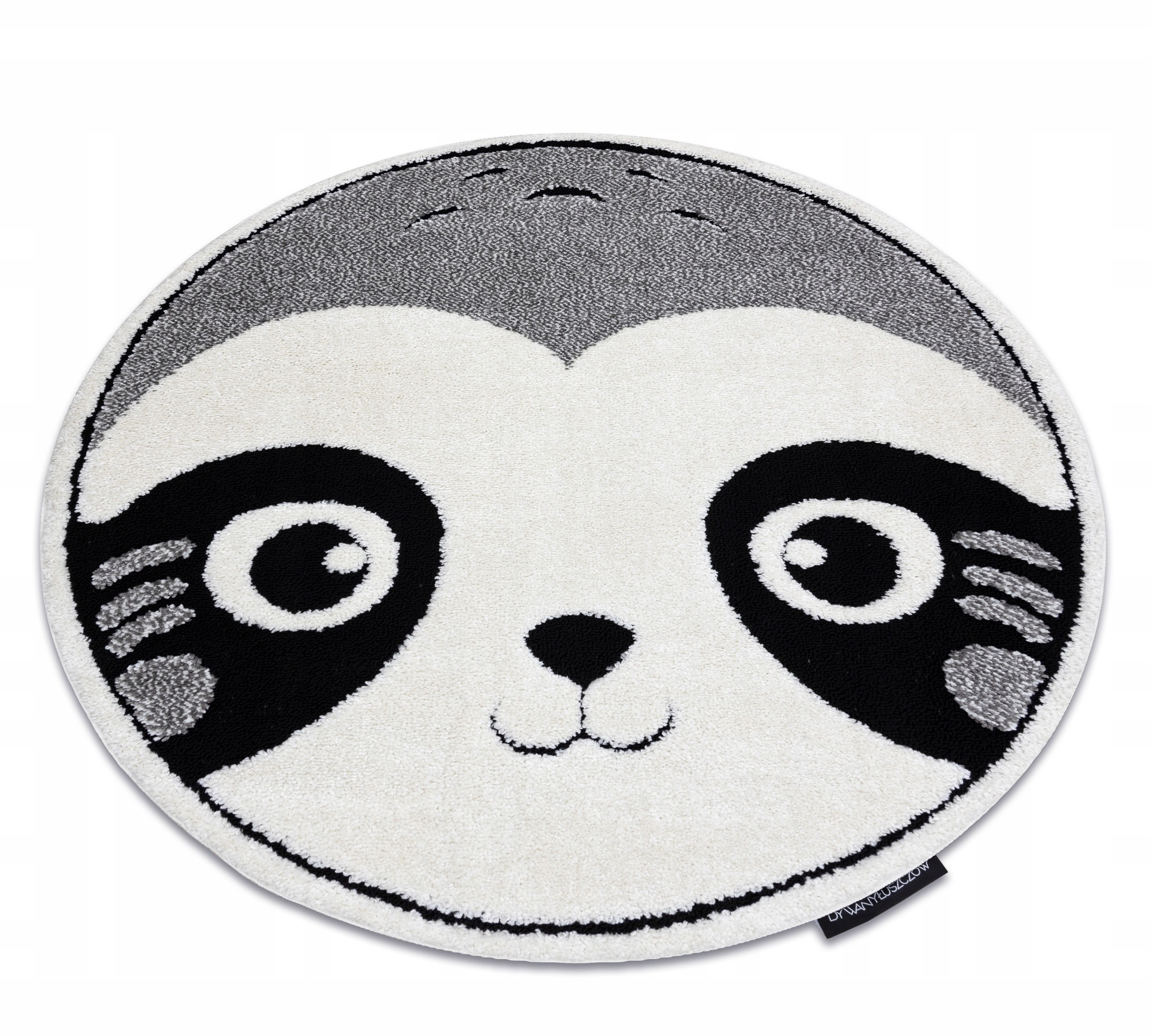 Dywan Dla Dzieci koło 160 cm Panda szary #GR4166