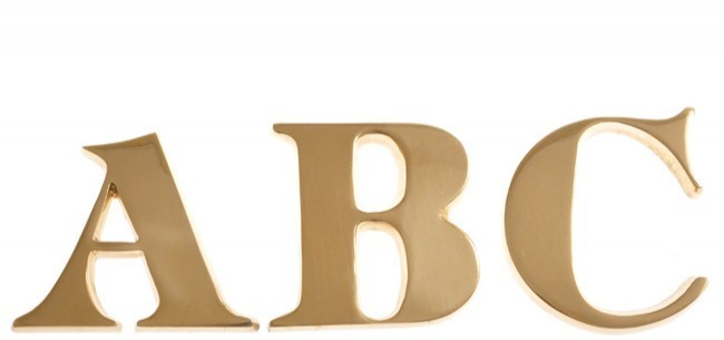 Litera TIFFANY 10 cm mosiądz /PRZYKRĘCANE/