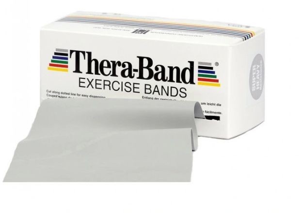 Thera-Band Super mocna taśma rehabilitacyjna Thera Band o zwiększonej wytrzymałości (TB-SREBRNA) 0000002991