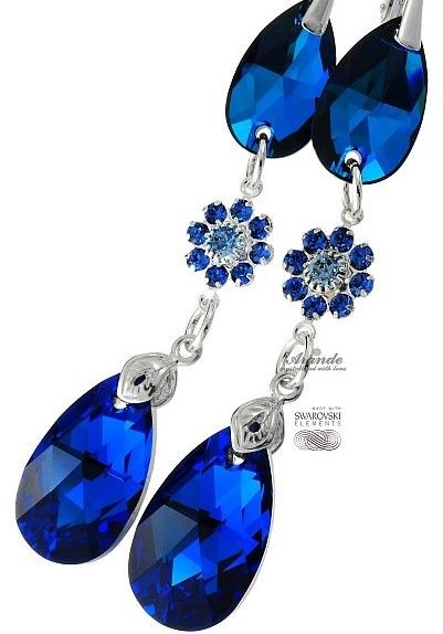 Swarovski NOWE unikatowe kolczyki BLUE COMET BELLA