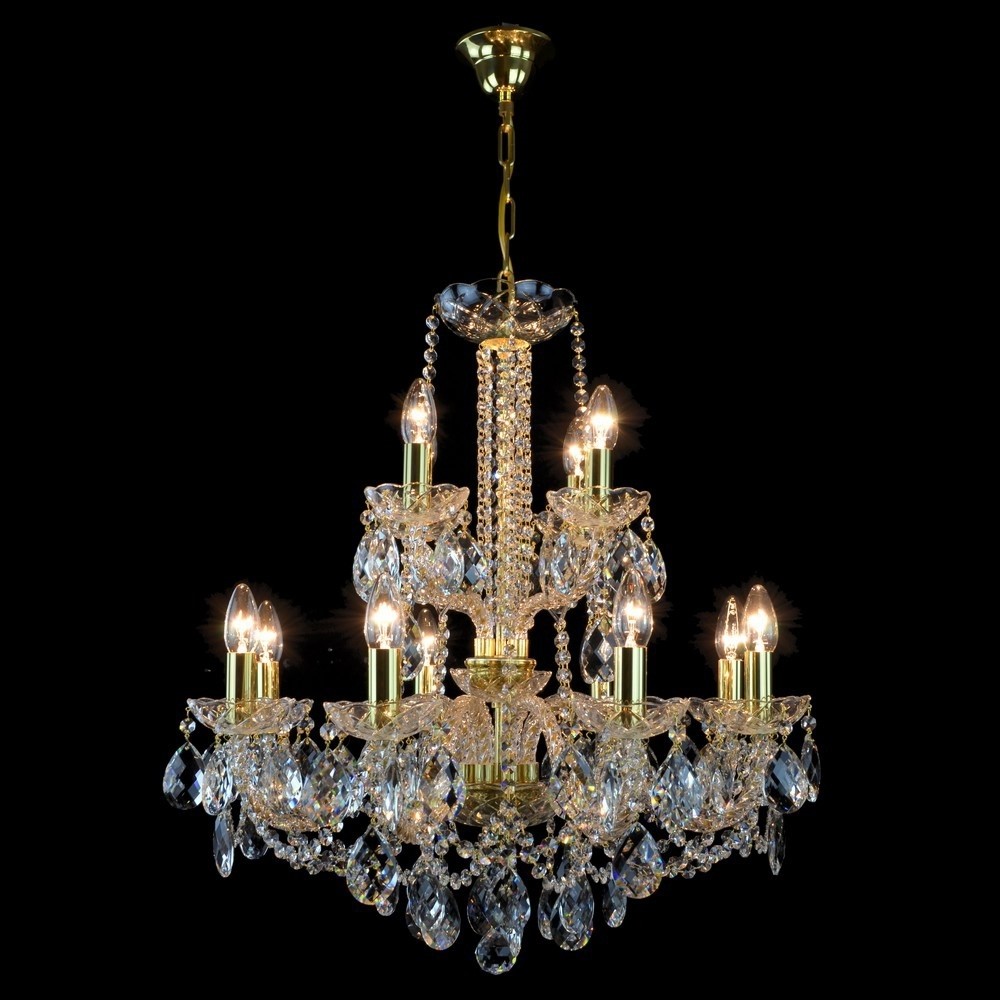 Wranovsky Wranovsky JWZ125122230 - Żyrandol kryształowy na łańcuchu MARIERA 12xE14/40W/230V