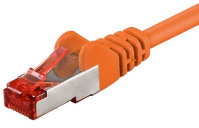 Wentronic 95570 kabel sieciowy Cat6 S/FTP (2 X wtyk RJ45, PIMF podwójnie ekranowany) Pomarańczowy 4040849955709