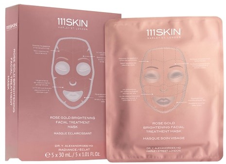111 SKIN Rose Gold Brightening Facial Treatment Mask - Zestaw