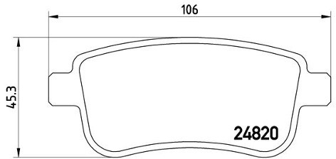 BREMBO Zestaw klocków hamulcowych, hamulce tarczowe P 68 054