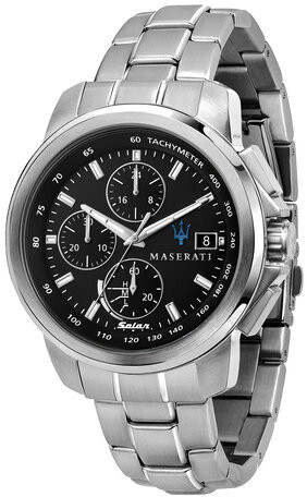 Maserati Zegarek Successo Solar R8873645003 Srebrny