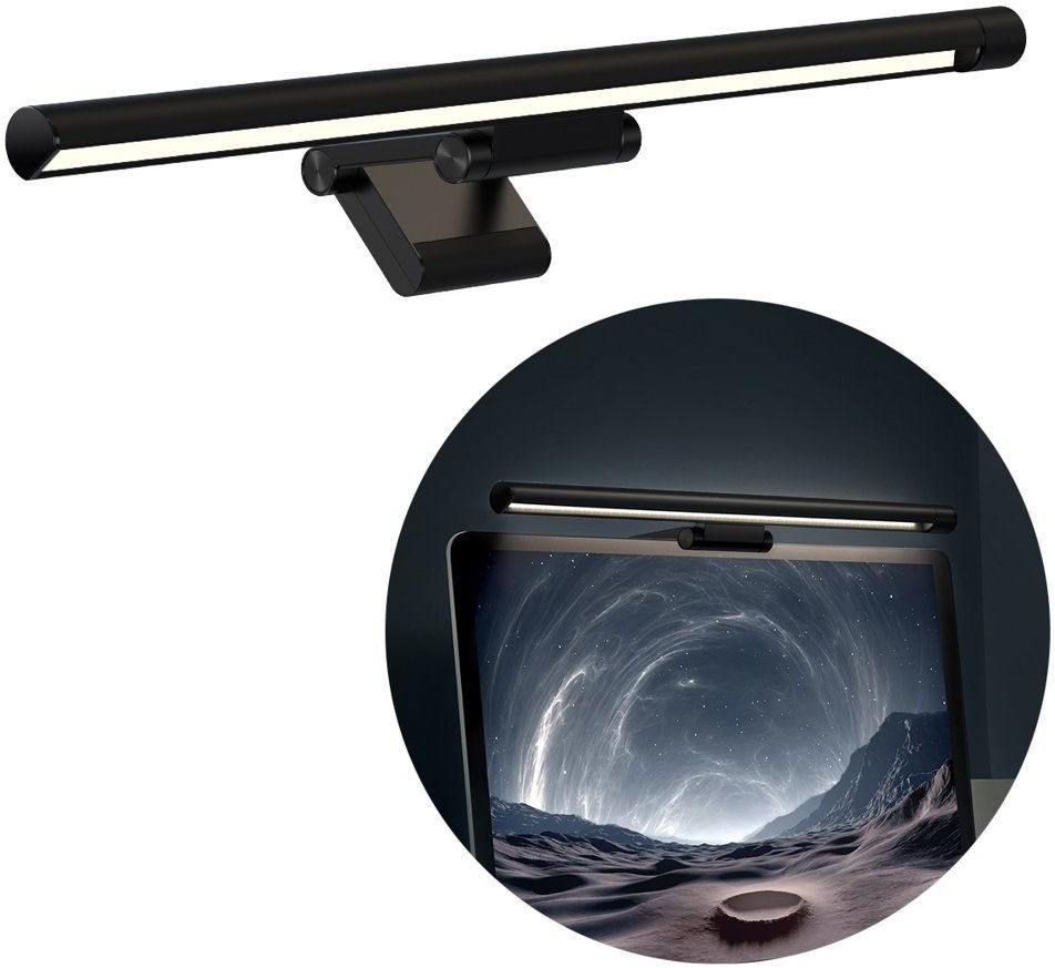 Baseus i-work lampka LED na monitor do pulpitu oświetlenie ekranu czarny (DGIWK-P01) DGIWK-P01