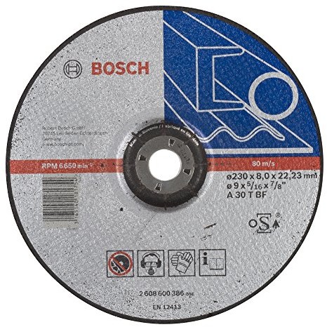 Bosch Professional Bosch 2608600386 akcesoria do szlifowania schruppsch.230 X 8 MM do cięcia stali 2608600386