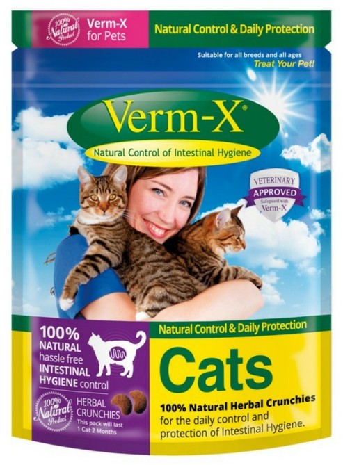 VERM-X VERM-X naturalne przysmaki dla kotów wspierające pracę jelit i układu trawiennego 60g