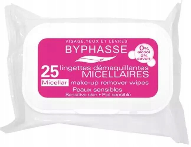 Byphase chusteczki do demakijażu 25sztuk wodoodpor