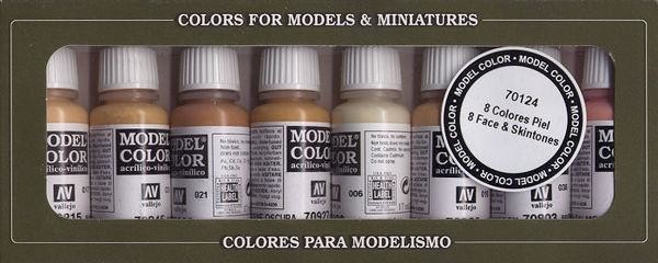 Vallejo Model Color Zestaw 8 farb - Face & Skin Tones Vallejo 70124