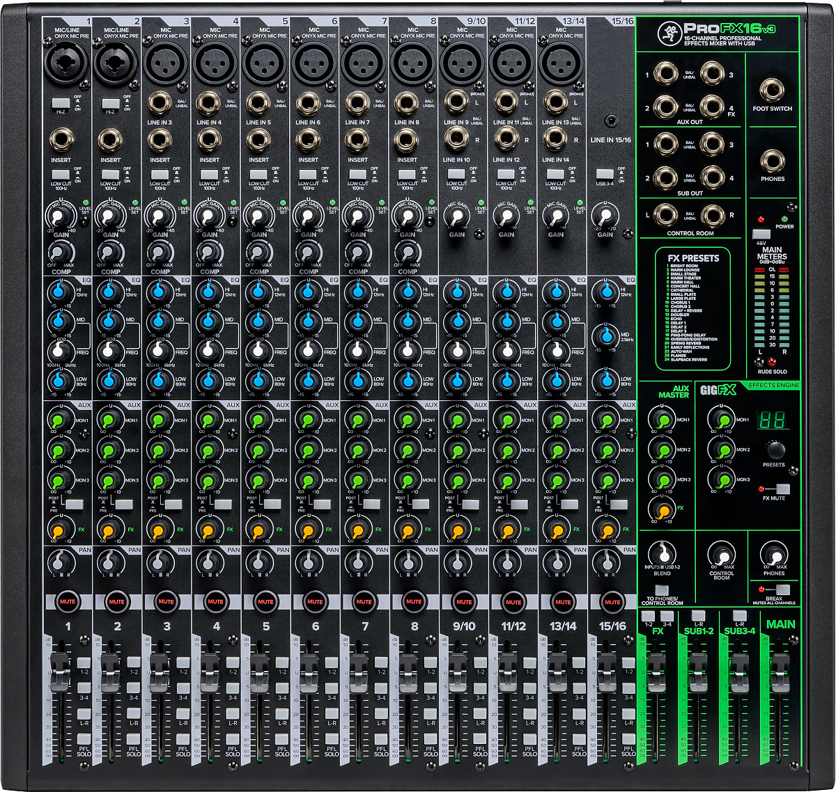 Mackie PROFX 16 v 3 - 16-sto kanałowy mixer audio