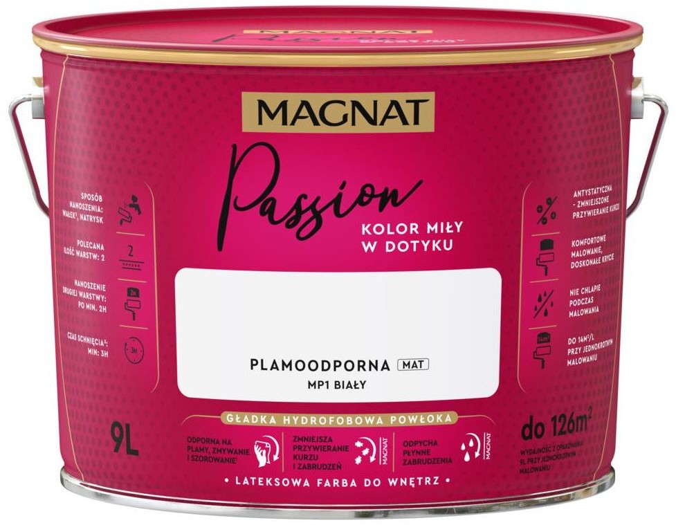 Magnat Farba Passion Biały 9 l