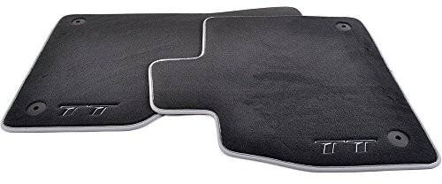 Audi AUDI 8s1061275mno Textil dywaniki premium z przodu Czarny/srebrny szary TT/TTS 2 sztuki 8S1061275MNO