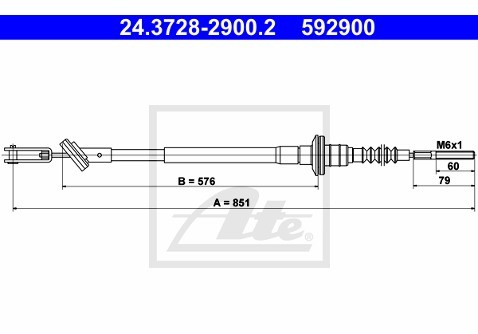 ATE Cięgno, sterowanie sprzęgłem 24.3728-2900.2