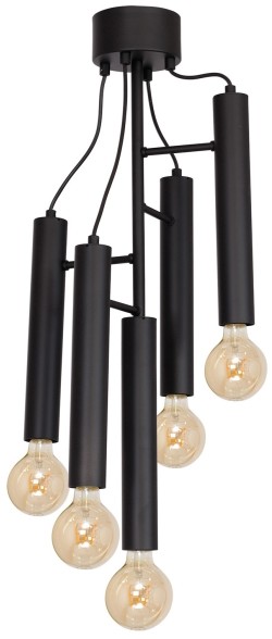 Luminex Plafon Bissa 5 x 60 W E27 black 8949