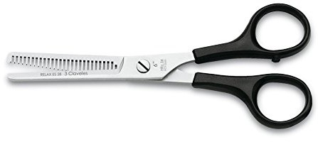 3 Claveles 3 Claveles Relax nożyczki do modelowania dla fryzjerów, 15 cm, kolor czarny