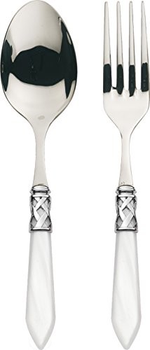 Bugatti alc1 M ABS n4211/12 Aladdin 2-częściowy Zastawa stołowa, stal nierdzewna/biała 30,5 x 14 x 3 cm ALC1M-N4211/12