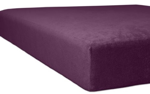 Kneer 1001004 zapięcie na rzepy frotte prześcieradło z gumką  jakość 10, fioletowy, 90x190 cm 1001027