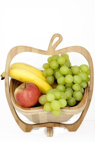 GMMH składana misa na owoce w kształcie jabłka, z drewna