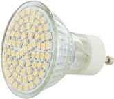 Whitenergy Żarówka LED |MR16 |GU10 |72xSMD3528 |230V |3.5W |ciepła biała |bez szybki | 8868