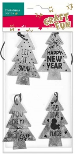 Craft with Fun Ozdoba Bn Zawieszka Met 4szt Pbh 36/288