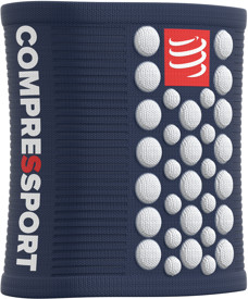Compressport Frotka na nadgarstek Sweatband biało-niebieska