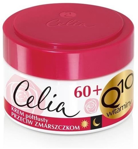 Celia Q10 Witaminy 60+ krem półtłusty przeciw zmarszczkom z kolagenem na dzień i noc 50ml 78367-uniw