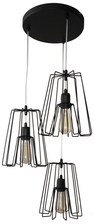 Helam Żyrandol na drucie ROLLER 3xE27/60W/230V