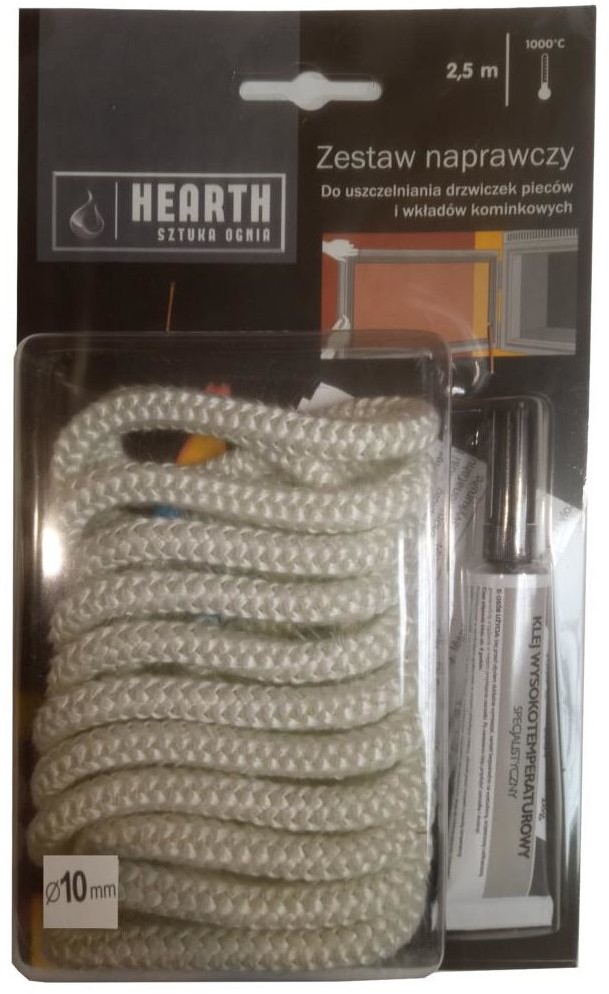 NORDFLAM Zestaw naprawczy Sznur 10 mm/2,5 m + Klej  NORDFLAM