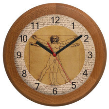 Leonardo Zegar drewniany rondo