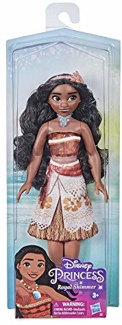 Disney Princess Princess Royal Shimmer lalka Moana, modna lalka ze spódniczką i akcesoriami, zabawka dla dzieci w wieku od 3 lat F0906ES3