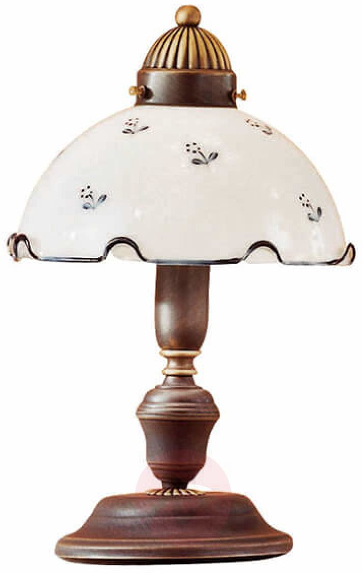 AUSTROLUX BY KOLARZ Kolarz Ozdobna lampa stołowa Nonna biało-niebieska