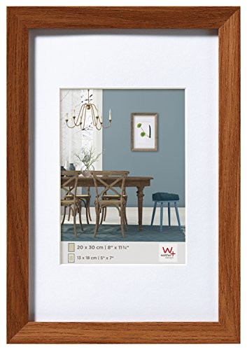 Walther wzornictwo fiorito rama drewniana ramka na zdjęcia, drewna, ciemny dąb, 40 x 60 cm EF460P