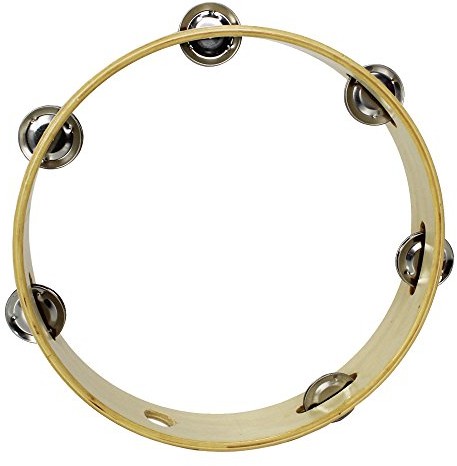 A-Star A-Star 25 cm ręczny tamburyn bez głowy, tradycyjny pojedynczy dzwonek dzwonek rzędzie, edukacyjny instrument muzyczny AP3213