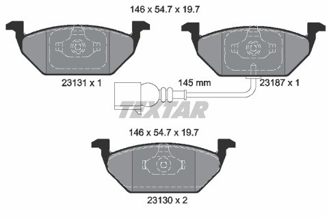 TEXTAR Klocki hamulcowe - komplet 2313101