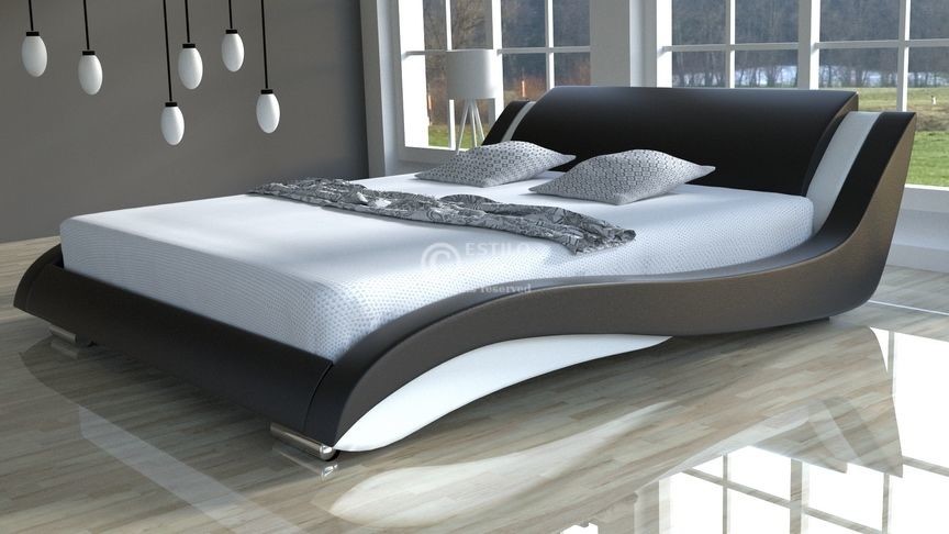 Estilo Komplet łóżko do sypialni Stilo-2 Lux Slim z materacem 7-stref