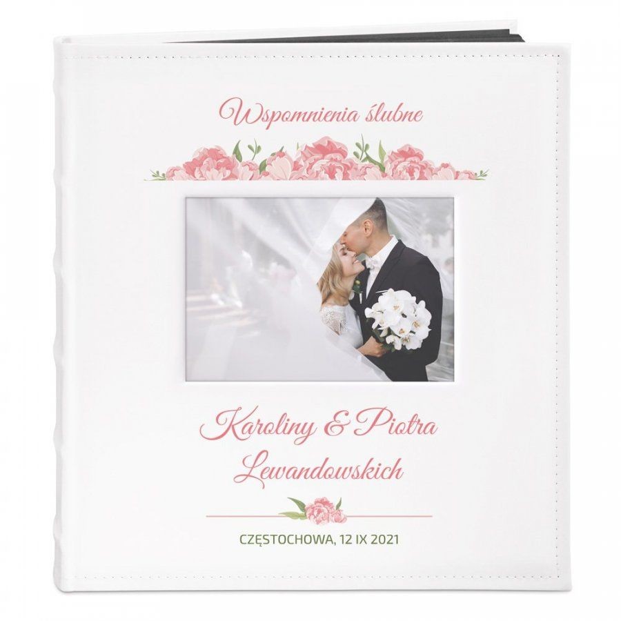 NA Murrano Album z Okienkiem Prezent Ślub Nadruk ALB-BO-BK-UV-032