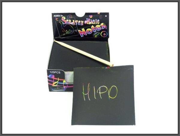 HIPO Notesik karteczki czarne 125szt. 620505   HIPO