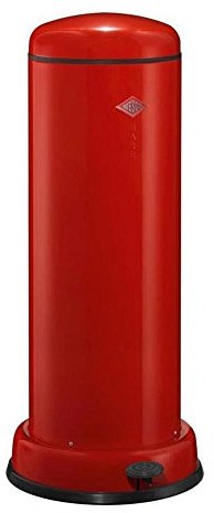 Wesco smlr Big odpady Baseboy pojemnik na odpady, stal nierdzewna, czerwony, 38 x 38 cm 134 731-02