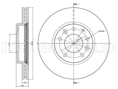 METELLI Tarcza hamulcowa 23-0621C