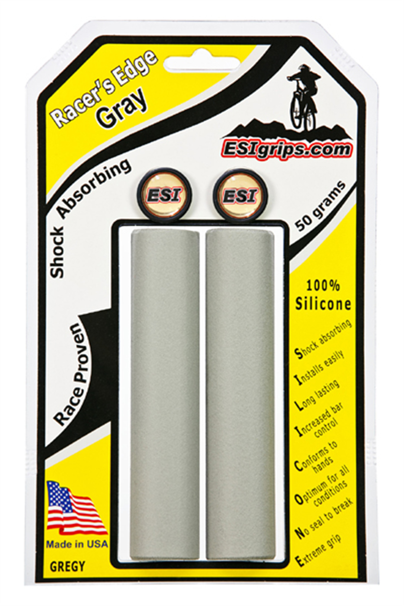 ESI Chwyty  Racer's Edge szary