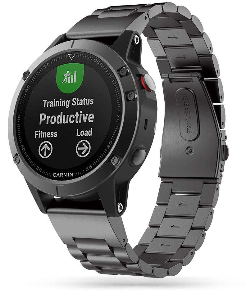 Garmin Bransoleta stalowa Stainless do Fenix 5 6 6 Pro 7 Black 1247