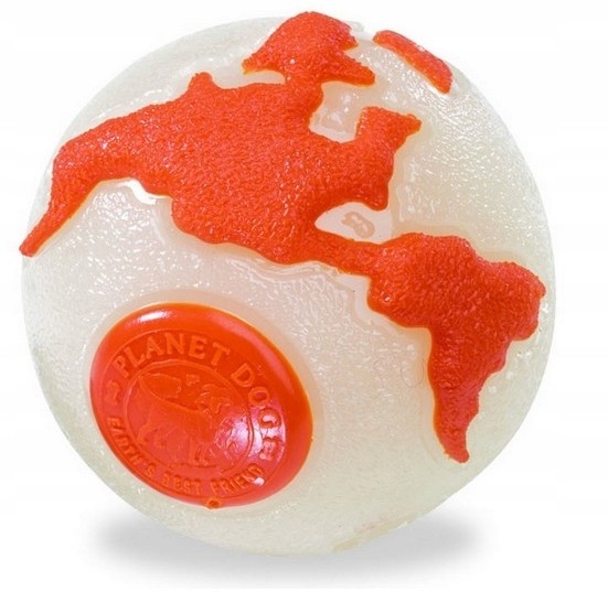 Planet Dog Orbee Ball beżowo-pomarańczowa small [6