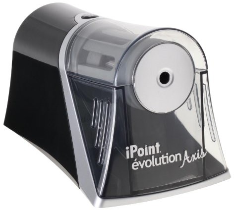 Westcott E 15510 00 IPOINT Axis Pencil Sharpener elektryczne z automatycznym ze szpicem stop, szary/czarny E-15510 00