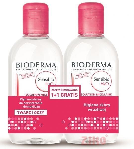 Bioderma Sensibio H2O płyn micelarny do demakijażu 2 x 250 ml
